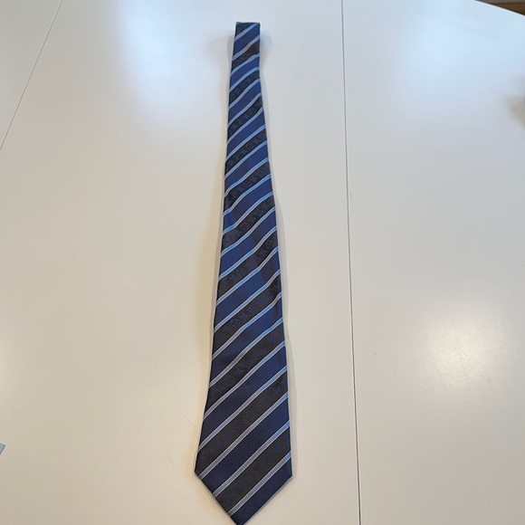 Louis Vuitton LV Blue Panache Silk Men`s Tie - Picture 2 of 6